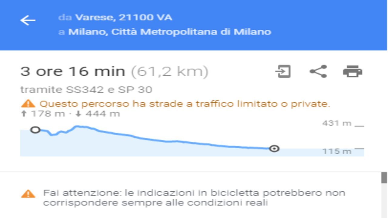 google maps bici