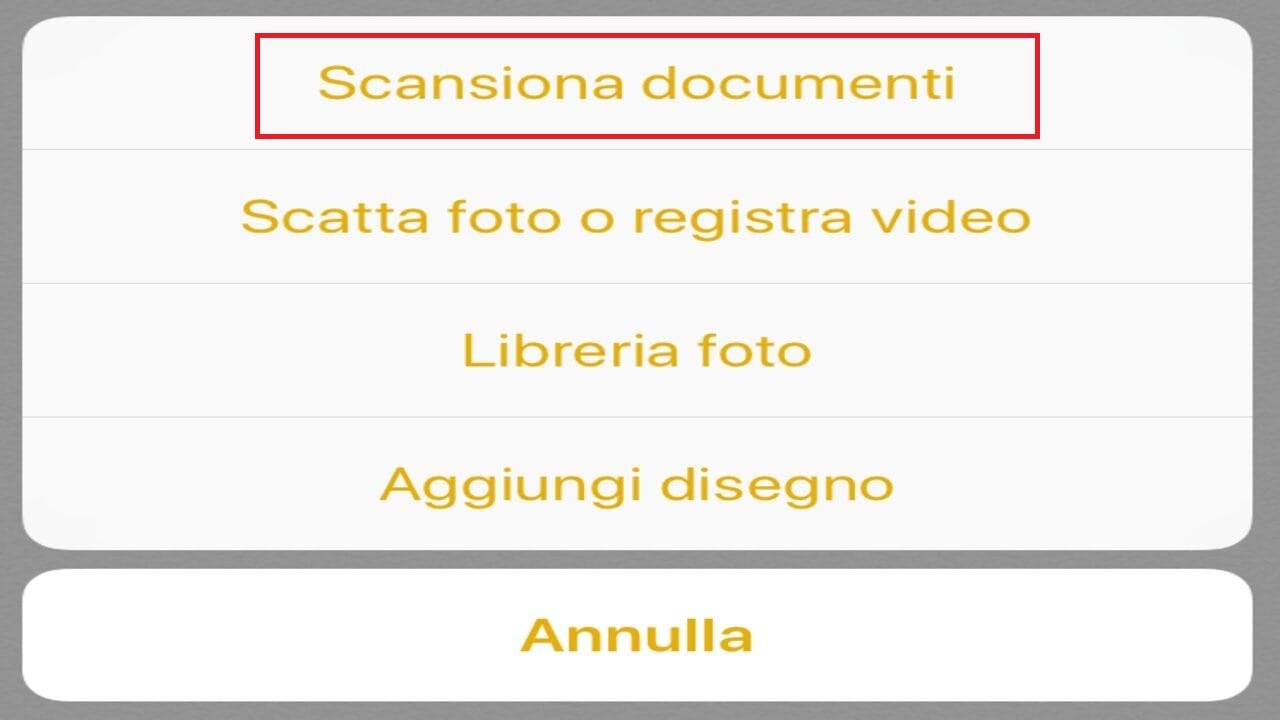 scansionare documenti iphone