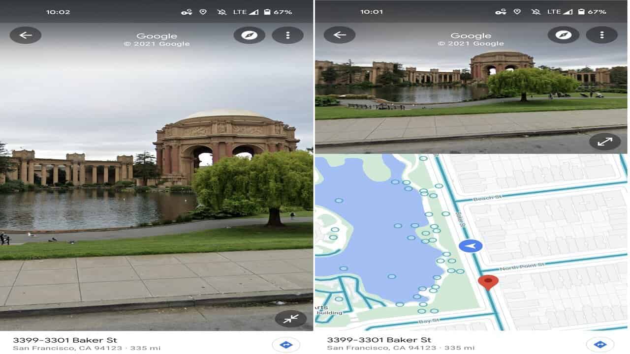 street view split screen