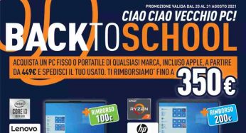 Volantino Unieuro “Back to School” con tanti sconti prima dell’inizio dell’anno scolastico
