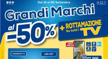 Volantino Euronics “grandi Marchi” e “follie High-Tech” con sconti fino al 50%