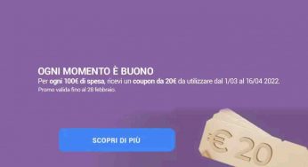 Nuovo Volantino Unieuro “Ogni momento è buono”, con la particolarità che compri oggi e paghi tra un mese