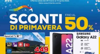 Nuovo volantino Euronics “Sconti di Primavera fino al 50%” valido fino al 13 Aprile